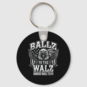 Porte-clés Drapeau vintage Eagle Usa Harris Waltz 2024 Ballz 