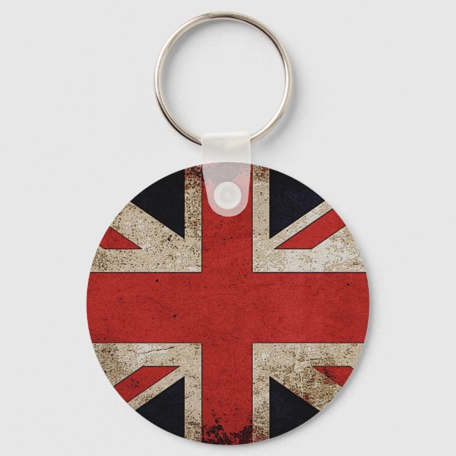Porte-clés Drapeau vintage Grunge UK (Recto)