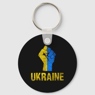 Porte-clés Drapeau vintage ukrainien d'Ukraine Drapeau de l'U