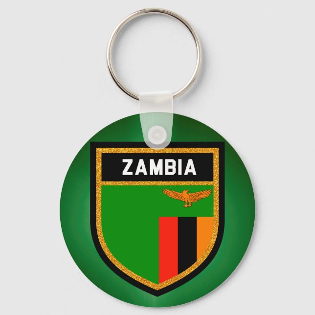 Porte-clés Drapeau Zambie (Recto)