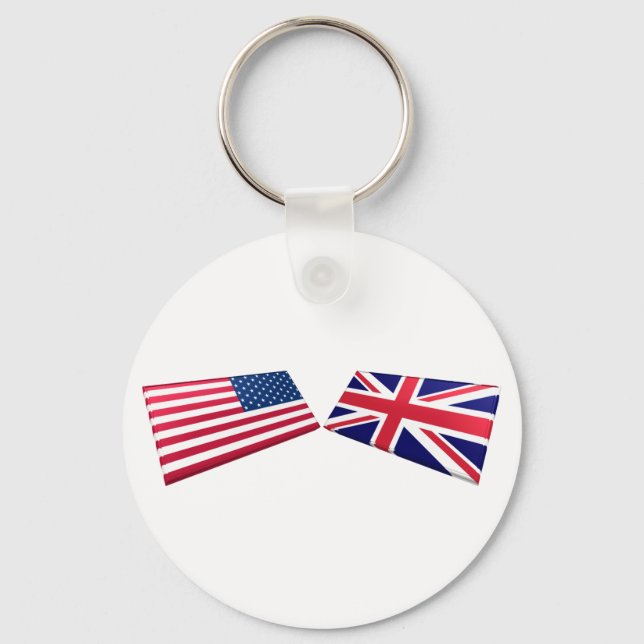 Porte-clés Drapeaux américains et britanniques (Recto)