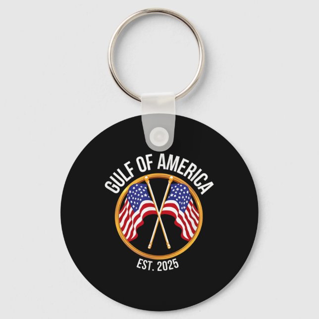 Porte-clés Drapeaux américains Golfe d'Amérique (Recto)