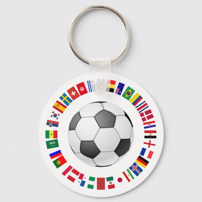 PORTE-CLÉS DRAPEAUX DE L'ÉQUIPE DE FOOTBALL 2018 (Recto)