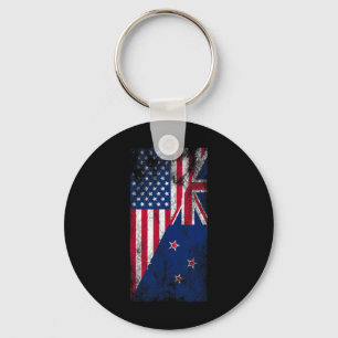 Porte-clés Drapeaux États-Unis & Nouvelle-Zélande - États-Uni