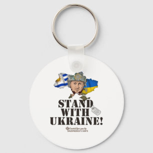 Porte-clés Drapeaux Ukraine Uruguay Zelenskyy Soutenez l'Ukra