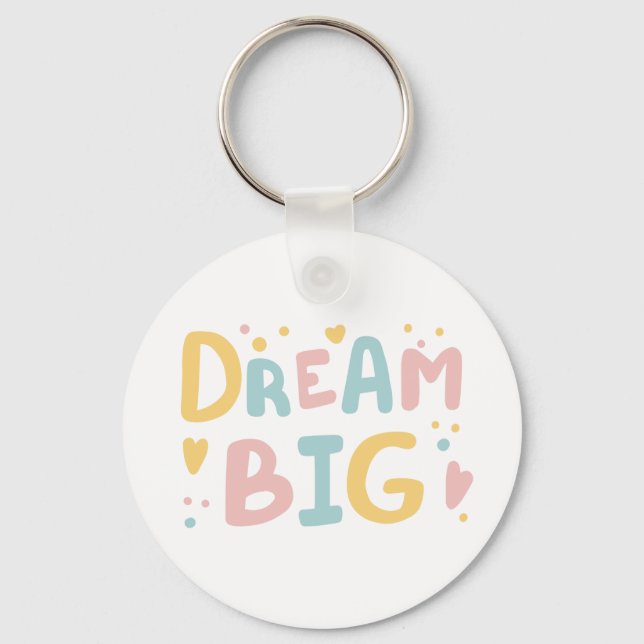 Porte-clés Dream Big Pastel Hearts (Recto)