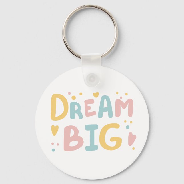 Porte-clés Dream Big Pastel Hearts (Recto)