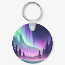 Dreamy Aurora Nuit : Forêt violette et lumière ver