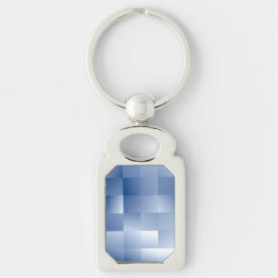 Porte-clés Dreamy Blue Tones dans un Motif Carré