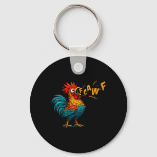 Porte-clés Dresseur de coq drôle d'oiseau Fcawf poulet F caw
