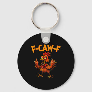 Porte-clés Dresseur de poulet drôle d'oiseau F Caw F Coq Fcaw