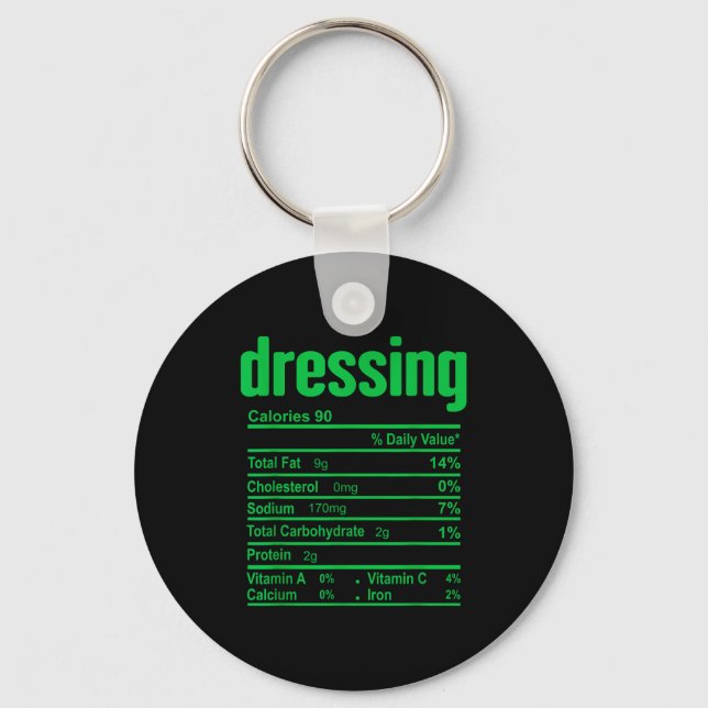 Porte-clés Dressing Nutrition Facts Family Matching Christmas (Recto)