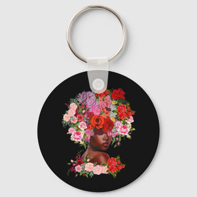 Porte-clés Drogue de la Junetten Femmes Flower Black History (Recto)