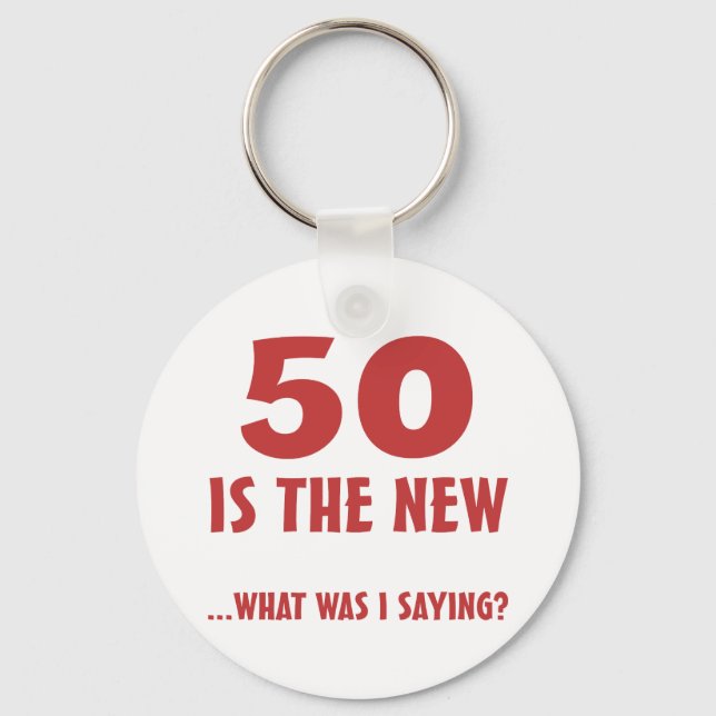 Porte-clés Drôle 50e anniversaire Gag Cadeaux (Recto)
