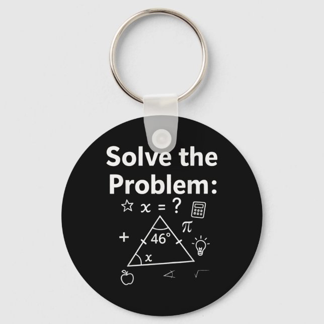 Porte-clés Drôle 67 Math Meme Résoudre le problème enseignant (Recto)