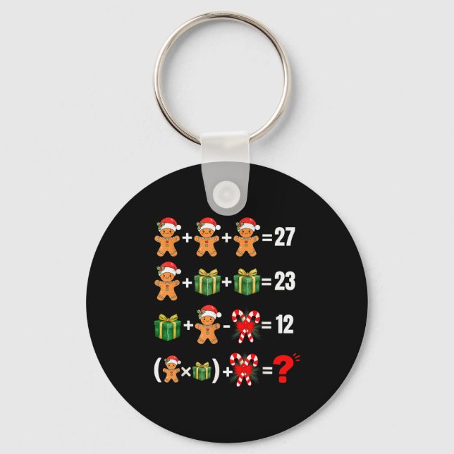 Porte-clés Drôle 67 Mème Bonbon Joyeux Santa Prof de Maths Ch (Recto)
