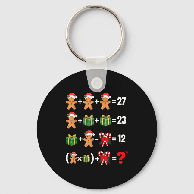 Porte-clés Drôle 67 Mème Bonbon Joyeux Santa Prof de Maths Ch (Recto)