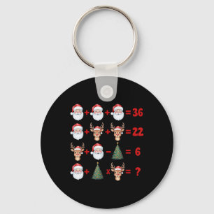 Porte-clés Drôle 67 Meme Noël Prof de maths Santa Six Sept