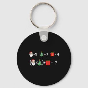 Porte-clés Drôle 67 Meme Noël Prof de Maths Santa Six Sept