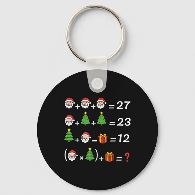 Porte-clés Drôle 67 Meme Noël Prof de Maths Santa Six Sept (Recto)