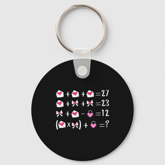 Porte-clés Drôle 67 Mème Saint-Valentin Prof de Maths Arc Six (Recto)