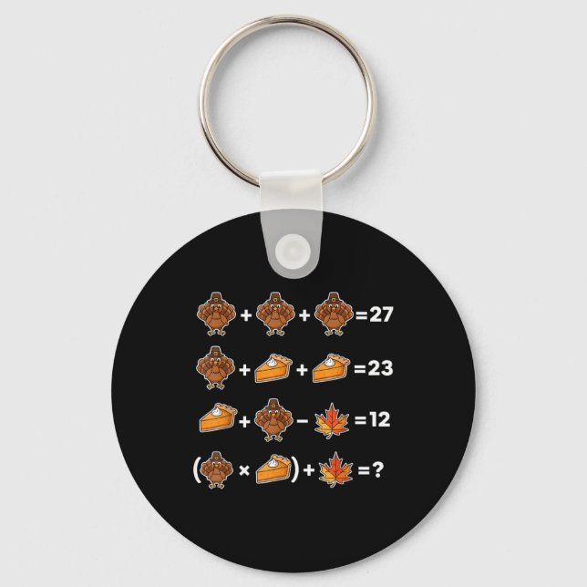 Porte-clés Drôle 67 Memethanksgiving Prof de Maths Puzzle Din (Recto)