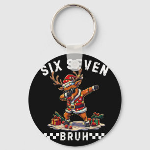 Porte-clés Drôle 67 Noël Six Sept Mème Reindeer Dabbing