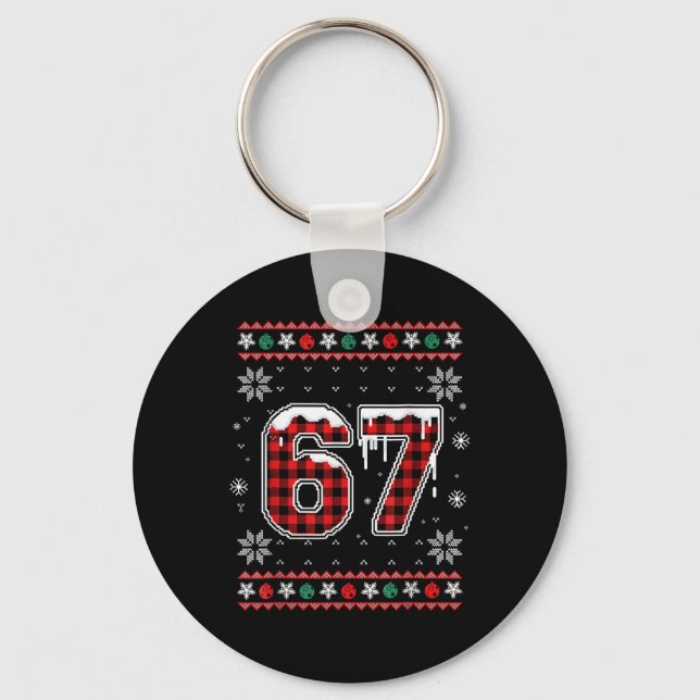 Porte-clés Drôle 67 Six Sept Équipe Blague de Noël Sweat-shir (Recto)
