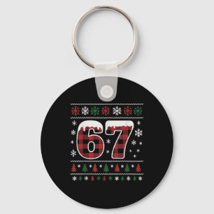 Porte-clés Drôle 67 Six Sept Mème Brainrot Cringe Noël