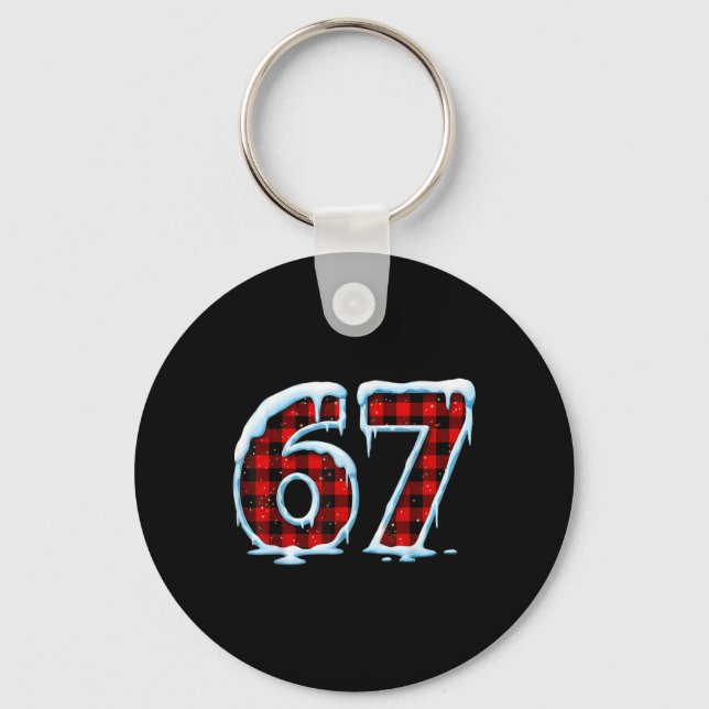 Porte-clés Drôle 67 Six Sept Mème Noël Pyjama  (Recto)