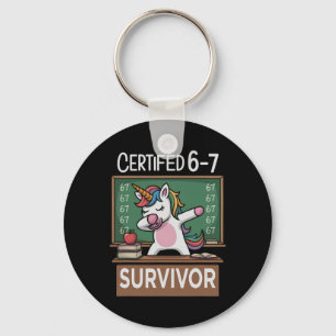 Porte-clés Drôle 67 Survivant Six Sept Génération Alpha Z Arg