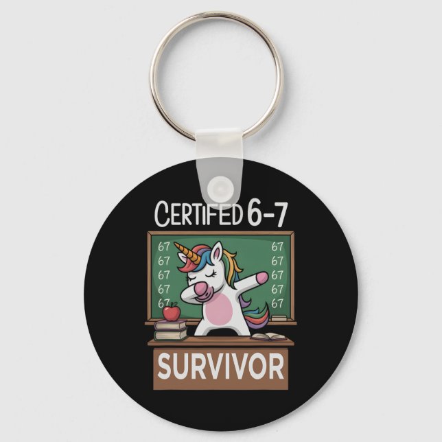 Porte-clés Drôle 67 Survivant Six Sept Génération Alpha Z Arg (Recto)