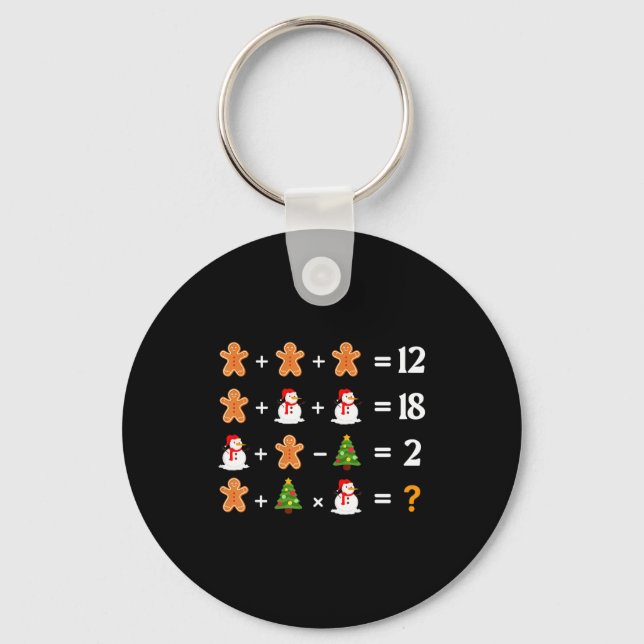 Porte-clés Drôle 6 7 Mème Noël Ordre Des Opérations Mathémati (Recto)
