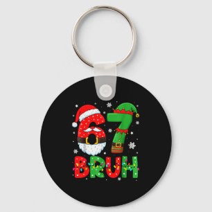 Porte-clés Drôle 6 7 Six Sept Bruh Meme Noël Santa Elf