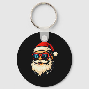 Porte-clés Drôle 6 7 Six Sept Mème Visage de Père Noël Noël H