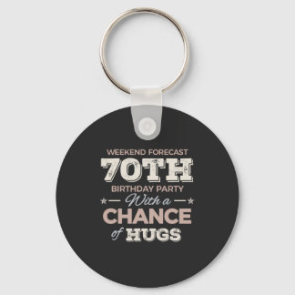 Porte-clés Drôle 70ème anniversaire de dire