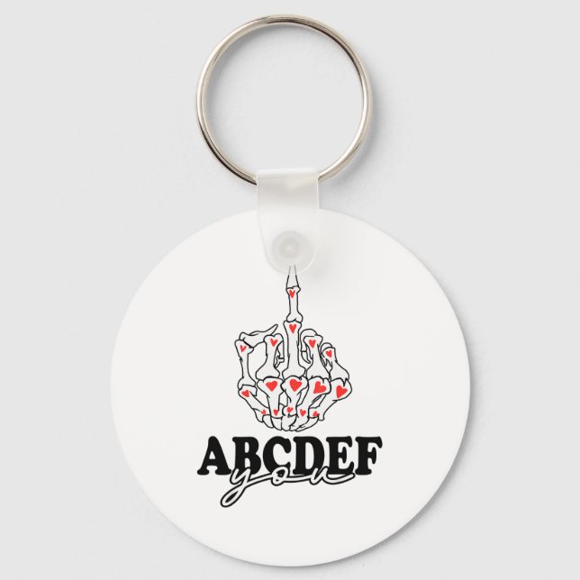 Porte-clés Drôle Abcdef-you Main de squelette 2022 Saint Vale (Recto)