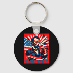 Porte-clés Drôle Abe Lincoln 4 juillet Patriotic American U