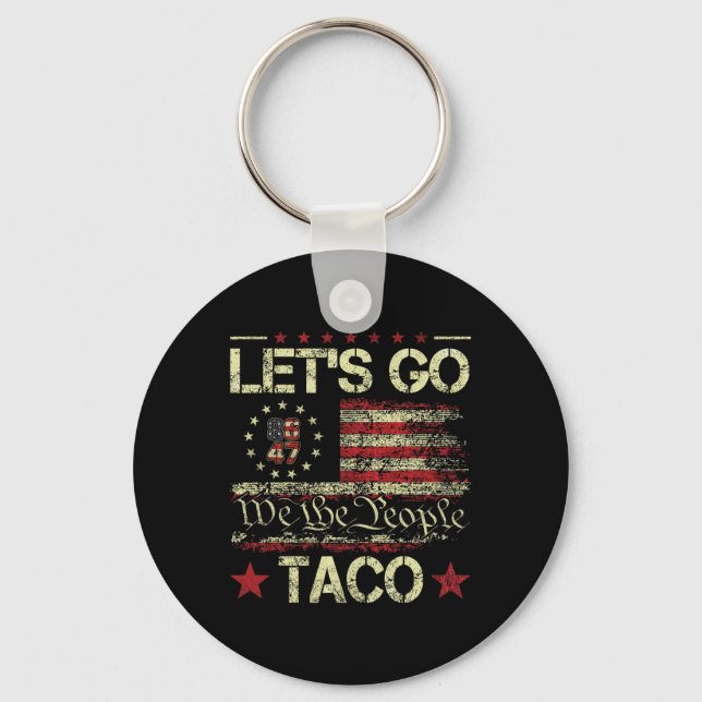 Porte-clés Drôle Allons-y Taco 7 (Recto)