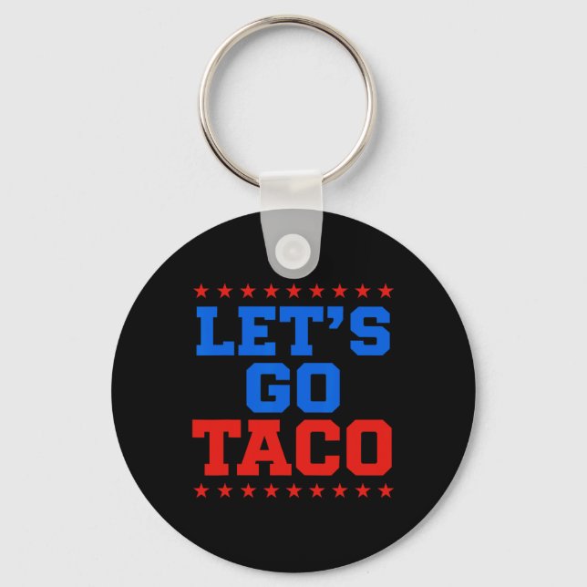 Porte-clés Drôle Allons-y Taco Design (Recto)
