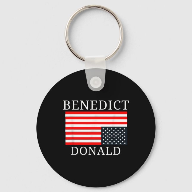 Porte-clés Drôle amusant du drapeau américain Benedict Donald (Recto)