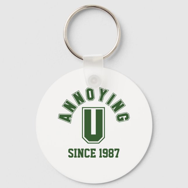 Porte-clés Drôle Anniversaire Vous Porte - clé, Vert (Recto)