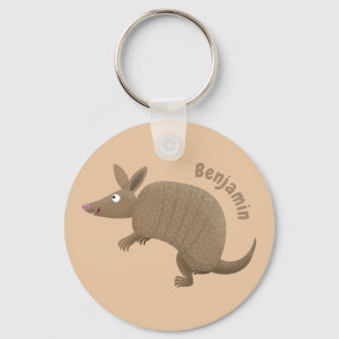 Porte-clés Drôle armadillo joyeux dessin animé