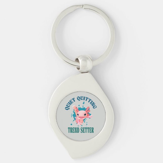 Porte-clés Drôle Axolotl Rose Paramètre de Tendance d'Abandon (Devant)