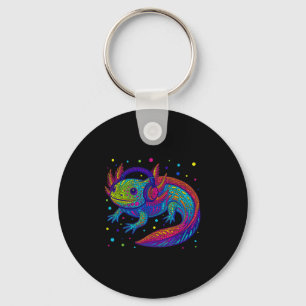 Porte-clés Drôle Axolotl Video Gamer Polka Dot Art Student Do