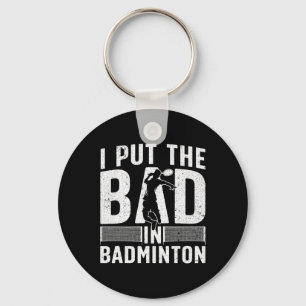 Porte-clés Drôle Badminton Art Pour Hommes Femmes Navette Spo