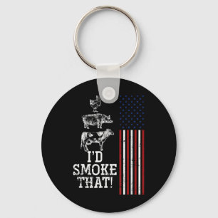 Porte-clés Drôle Barbecue Chef Nous Cadeau Drapeau Barbecue