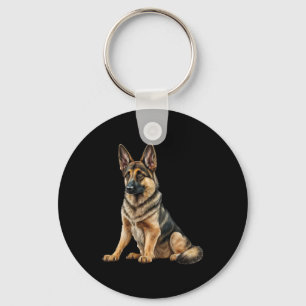 Porte-clés Drôle berger allemand chien Kawaii.