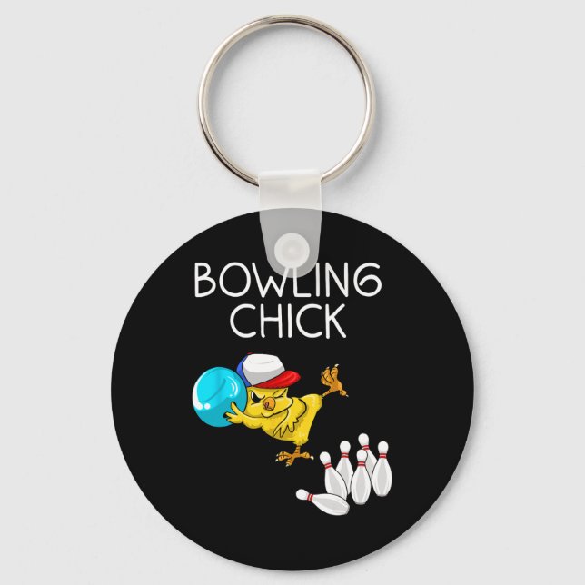 Porte-clés Drôle Bowling Gift Femmes mignonne Bowling Chick S (Recto)