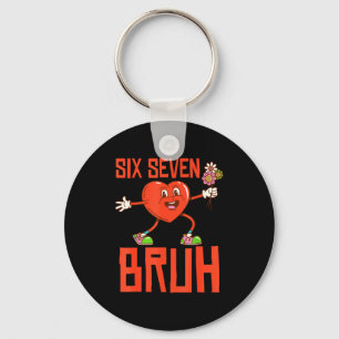 Porte-clés Drôle Bruh 67 Saint-Valentin Six Sept Mème Gen Alp